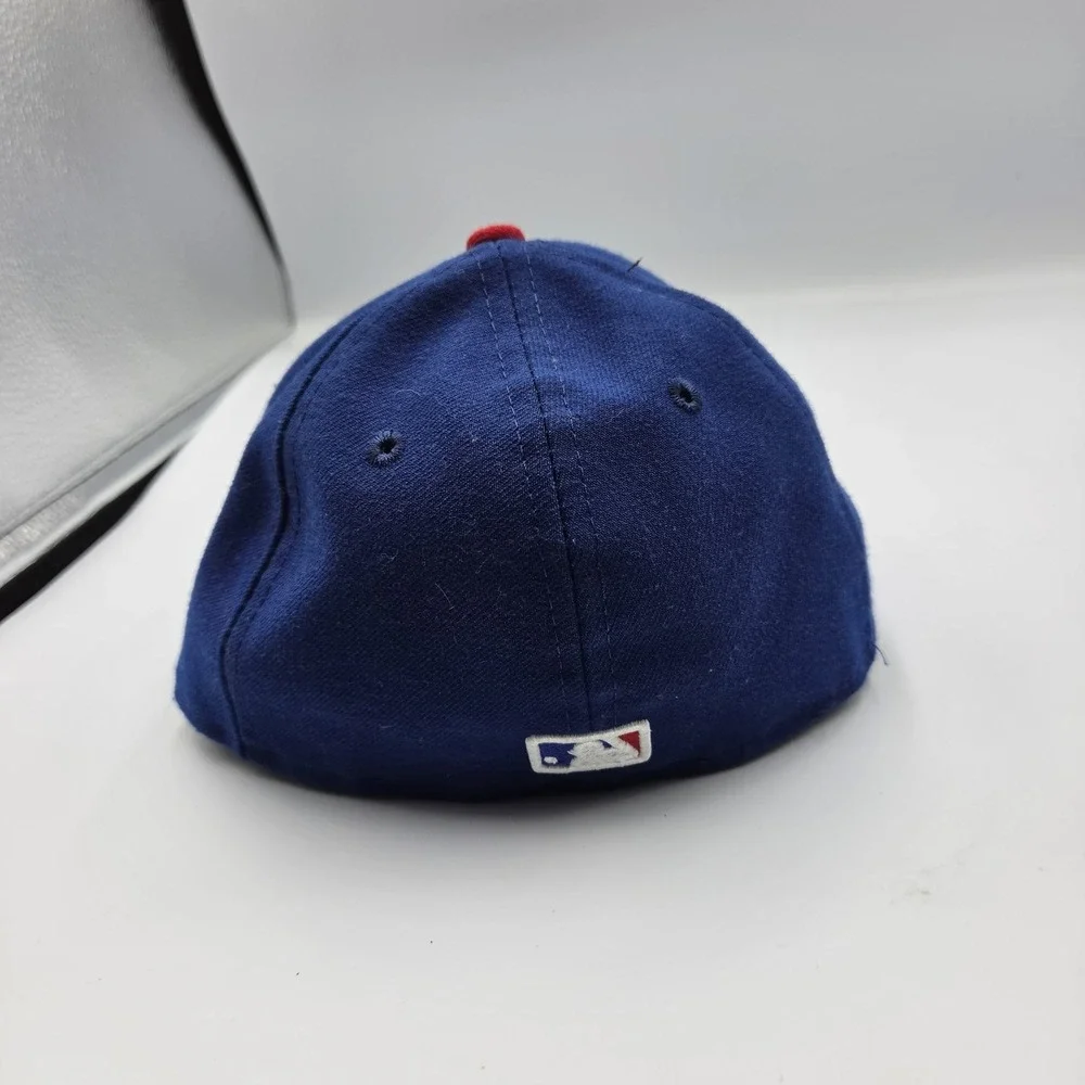 Chicago Cubs New Era Fitted Hat Sz 7 On Field MLB 59FIFTY 5950 Blue USA